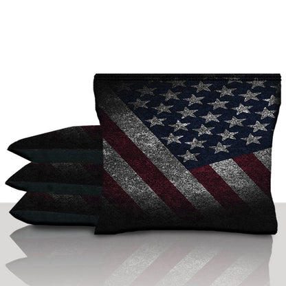 American Flag Dark Fade Cornhole Bags