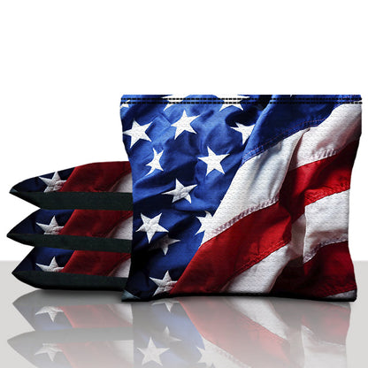 Wavy American Flag Cornhole Bags