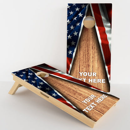 Personalized Patriotic Professional Cornhole Boards