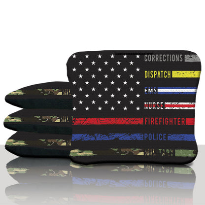 All First Responders Flag Cornhole Bags