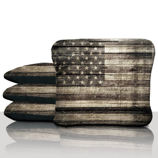 Vintage American Flag Cornhole Bags