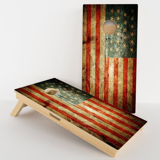 Vintage American Flag Professional Cornhole Boards