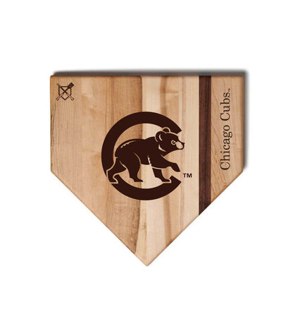 Chicago Cubs Home Plate Cutting Boards | Multiple Sizes | Multiple Designs