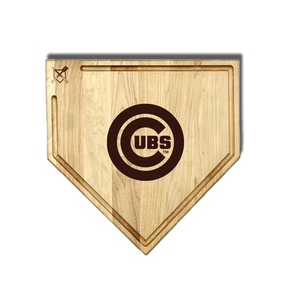 Chicago Cubs Home Plate Cutting Boards | Multiple Sizes | Multiple Designs