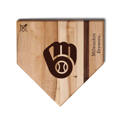 Milwaukee Brewers Home Plate Cutting Boards | Multiple Sizes | Multiple Designs