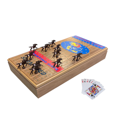 University of Kansas Deluxe Walnut Horseracing Game-BACKORDER thru 1/12/26
