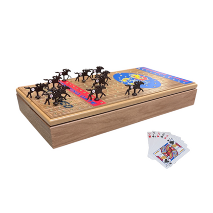 University of Kansas Deluxe Walnut Horseracing Game-BACKORDER thru 1/12/26