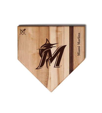 Miami Marlins Home Plate Cutting Boards | Multiple Sizes | Multiple Designs