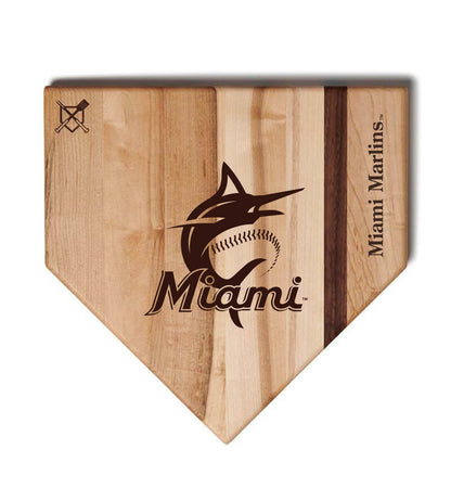 Miami Marlins Home Plate Cutting Boards | Multiple Sizes | Multiple Designs