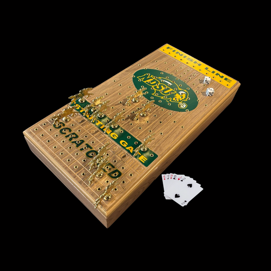 North Dakota State University Deluxe Walnut Horseracing Game