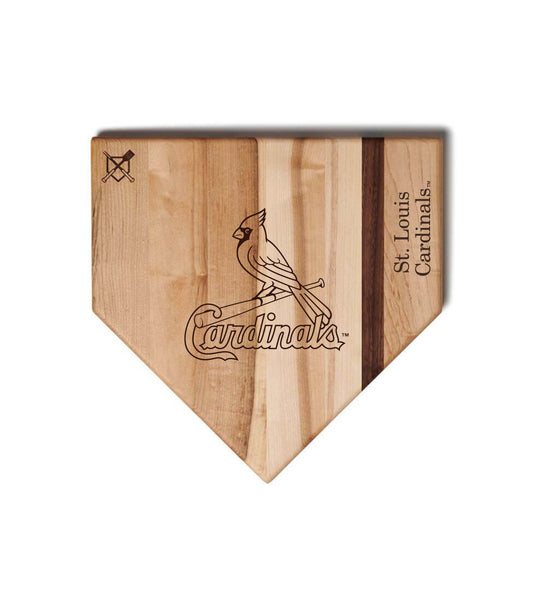 St. Louis Cardinals Home Plate Cutting Boards | Multiple Sizes | Multiple Designs