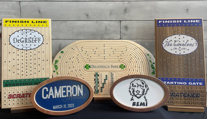 Custom Oval Horseracing Game-Maple