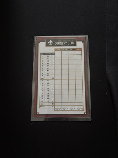 Dry Erase Golf Scorecard and Dry Erase Marker