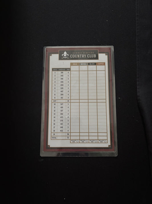 Dry Erase Golf Scorecard and Dry Erase Marker