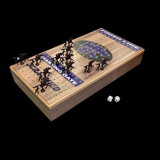 Kansas State University Deluxe Walnut Horseracing Game