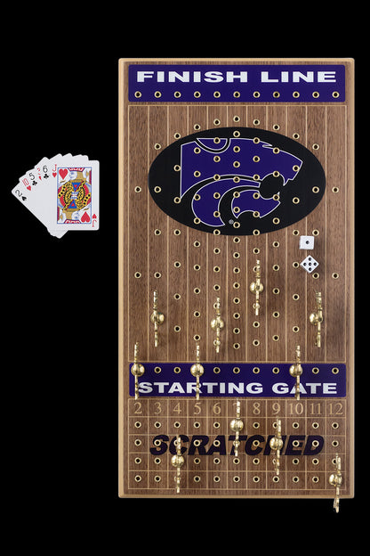 Kansas State University Deluxe Walnut Horseracing Game