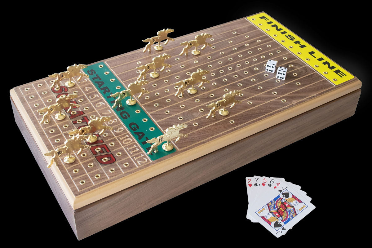 Deluxe Horseracing Game Walnut